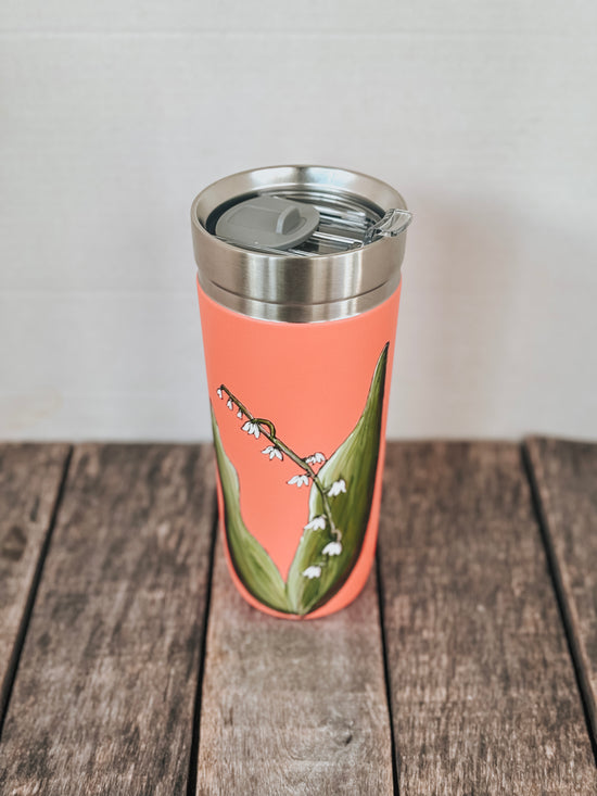 Gourde réutilisable dessin fleur de muguet