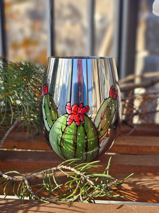 Verre en acier collection cactus