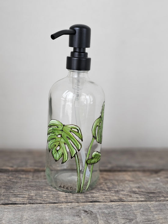 Distributeur à savon design botanique