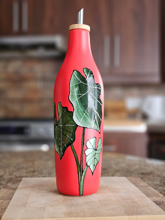 Bouteille d'huile ou vinaigre | botanique