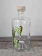 Bouteille verre recyclée design botanique