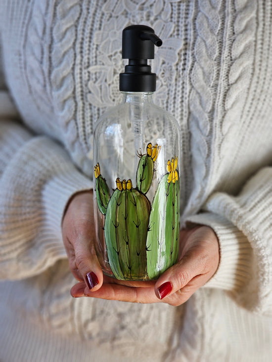 Distributeur à savon design cactus