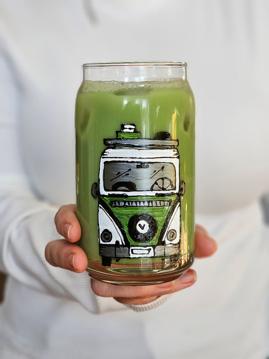 Verre format canette design Vanlife