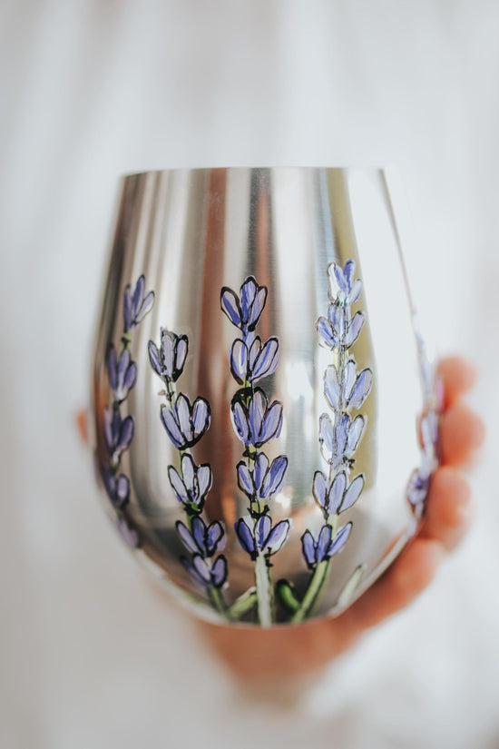 Verre en acier collection lavande