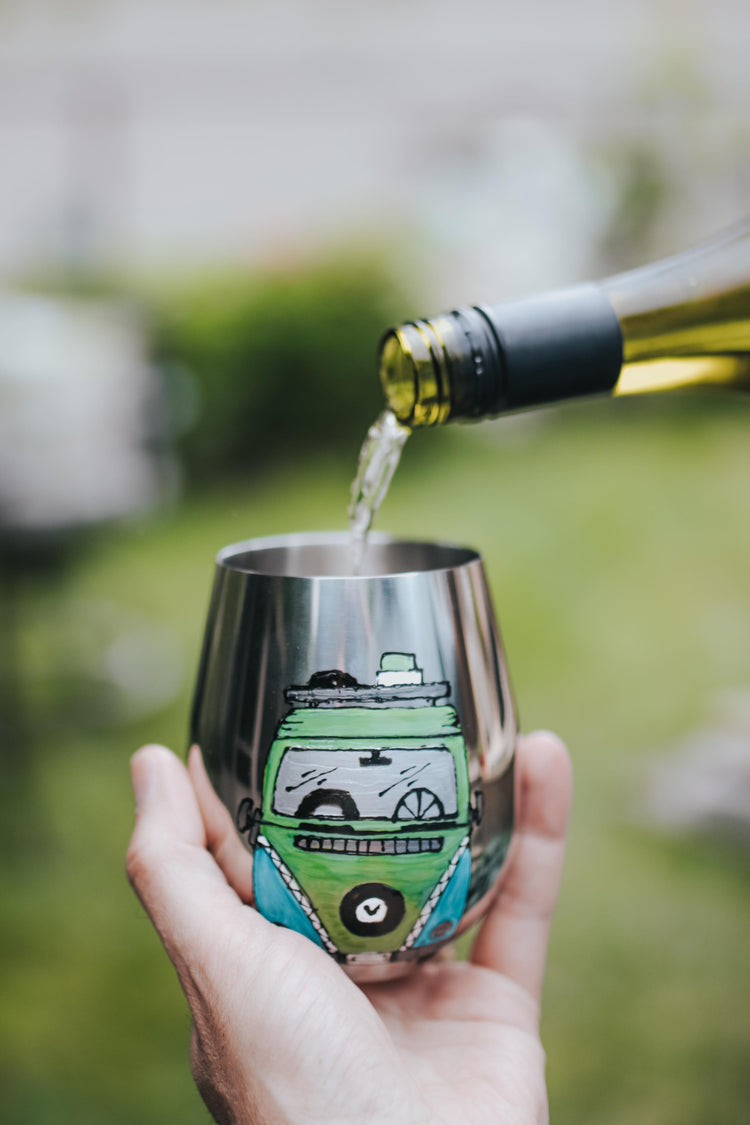 Verre acier peint à la main par Pero design Westfalia