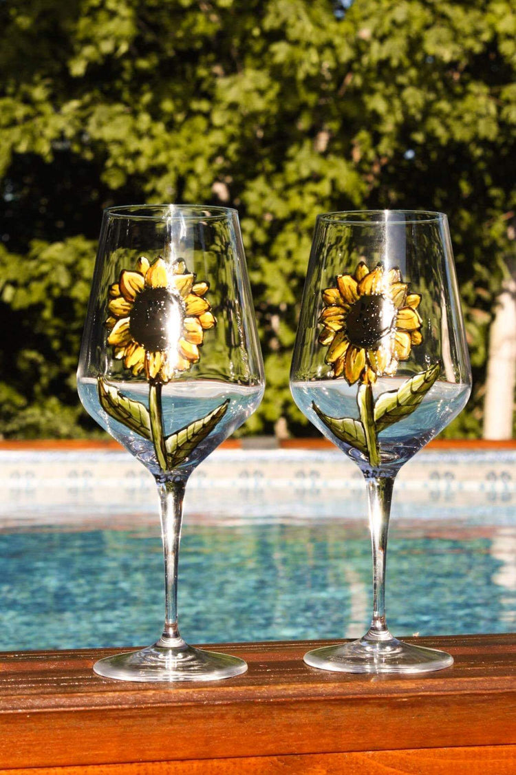Duo de verres tournesols par Pero