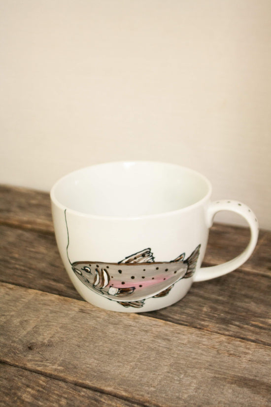 Tasse porcelaine poisson
