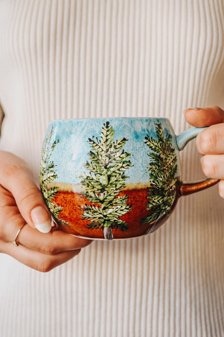 tasse en grès boréal rustique