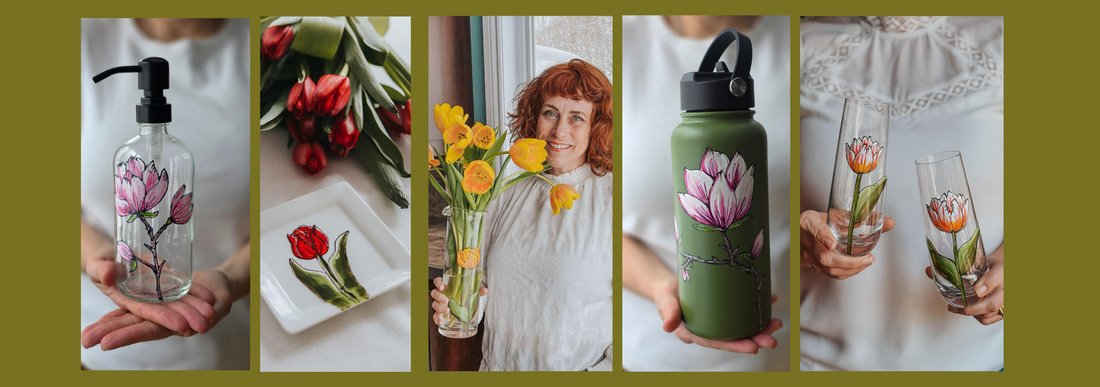 Collection Printanière 2026: Magnolias, tulipes et muguets peints à la main