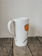 Large stoneware mug marigold flower collection for coffee