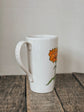 Large stoneware mug marigold flower collection for tea