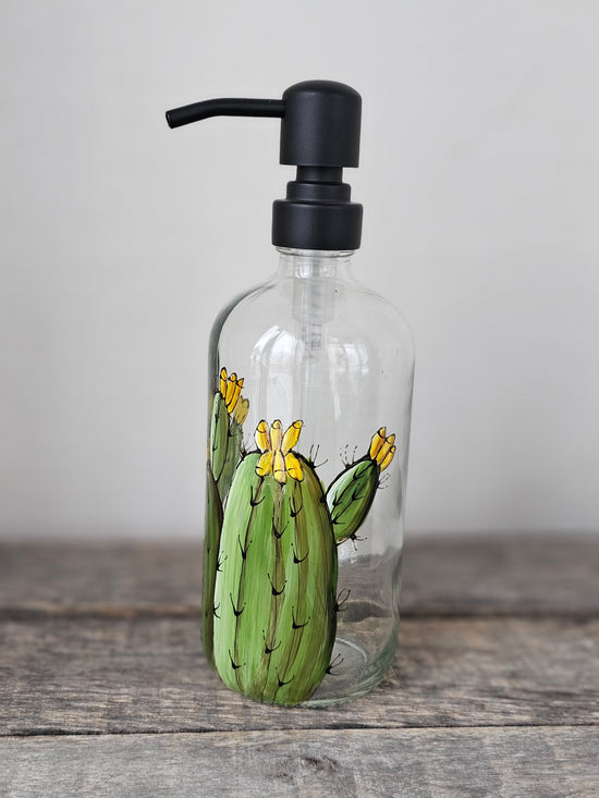 Cactus design soap dispenser