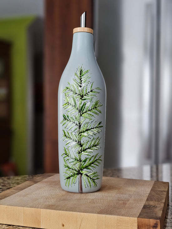 Gray bottle of oil or vinegar | boreal