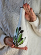 Bouteille d'huile ou vinaigre peinte à la main design olives