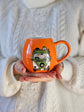 Westfalia design orange stoneware mug
