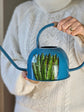 Sanseviera design blue watering can