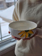 White soup bowl yellow flower design