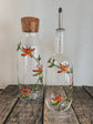Abstract flower design glass water carafe
