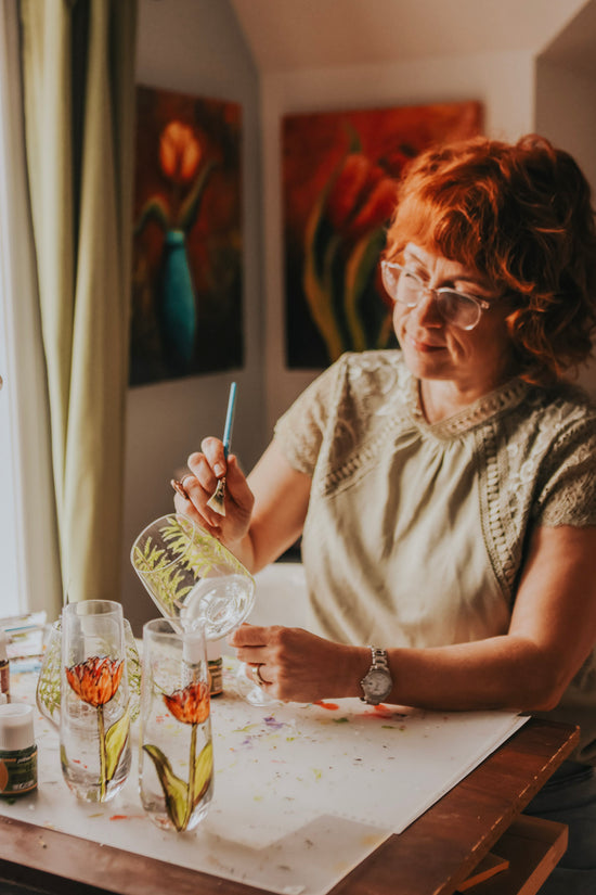 Vive les bulles, avec ce duo de flûtes de champagne au design de tulipes colorées