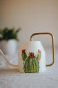 Arrosoir peinte à la main design cactus