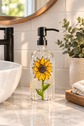 Sunflower Design Soap Dispenser