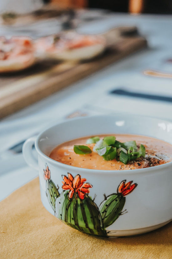 Petit Bol de service 2 anses design cactus