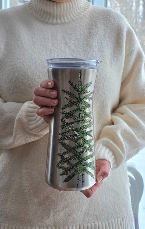 Carafe isolante argent en acier design boréal