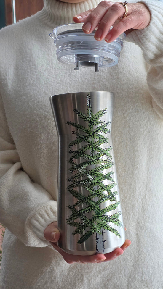 Carafe isolante argent en acier design boréal