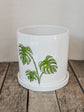 4" plant pot with integrated monstera plant saucer