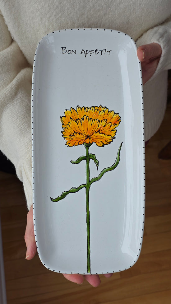 Assiette de service collection oeillet d'inde