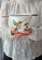 Bol blanc design d'un joli colibri, idée cadeau peint à la main