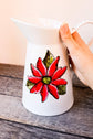 Porcelain water carafe design red flower