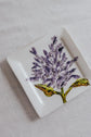 Square design plate lilac