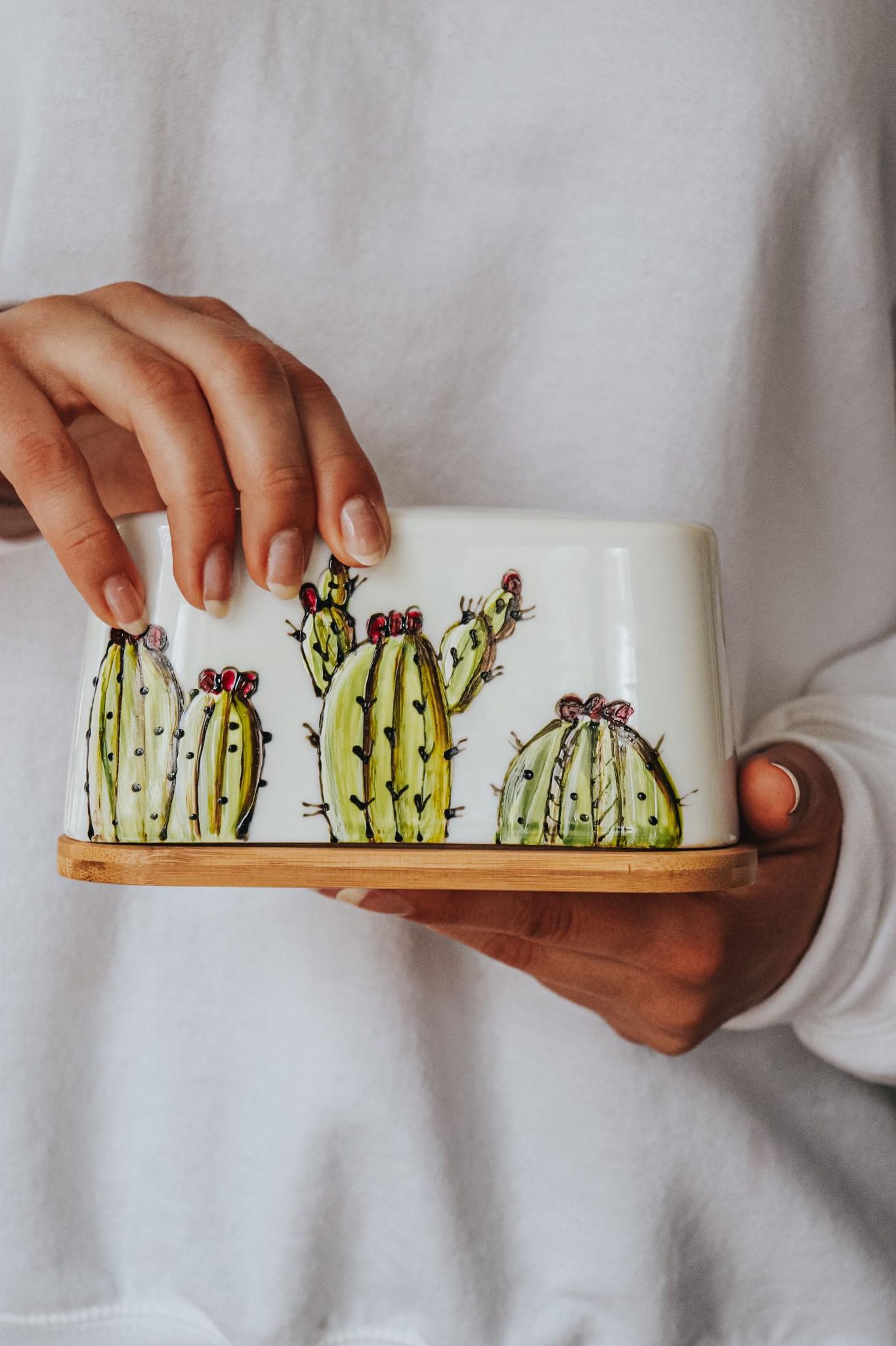 Beurrier cactus 1 lbs peint à la main par Pero