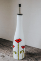 Poppy design oil or vinegar bottle