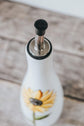 Sunflower flower design oil or vinegar bottle