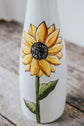 Sunflower flower design oil or vinegar bottle