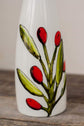Bouteille d'huile ou vinaigre peinte à la main design olives