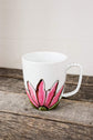 Porcelain cup pink flower collection