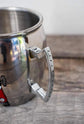 Steel mug Westfalia design red