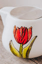 Théière avec infuseur design tulipe peinte par Pero