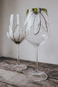 Duo de verres à vin design fleur blanche