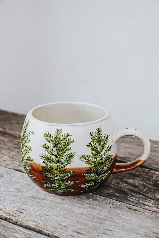 idée cadeau tasse en grès forêt boréal