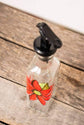 Glass bottle for oil or salad dressing hand painted daisy design