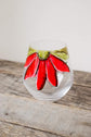 Glass design collection red flower