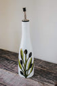 Hand painted olive oil or vinegar bottle design