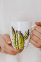 Hand-painted porcelain mug, Pero cactus collection
