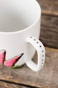 Porcelain cup pink flower collection