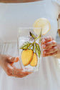 Grand verre double paroi design citron